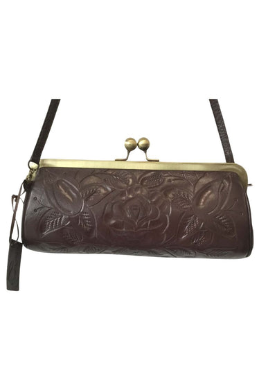 Long Rope Chocolate Clasp Purse