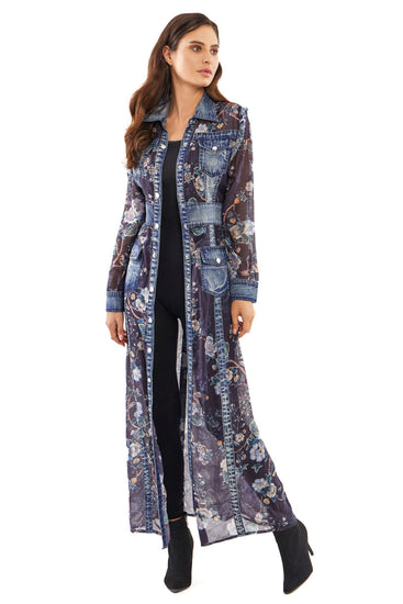 Floral shop duster jacket