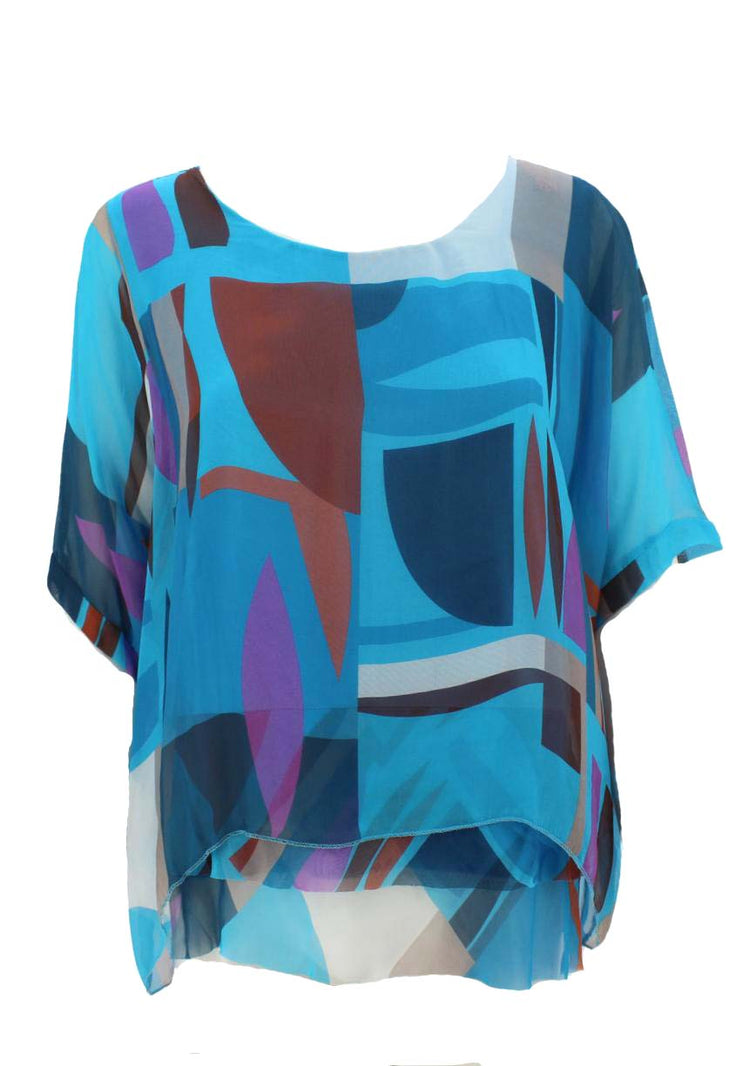 Gigi Moda Carmelina Graphic Silk Kaftan