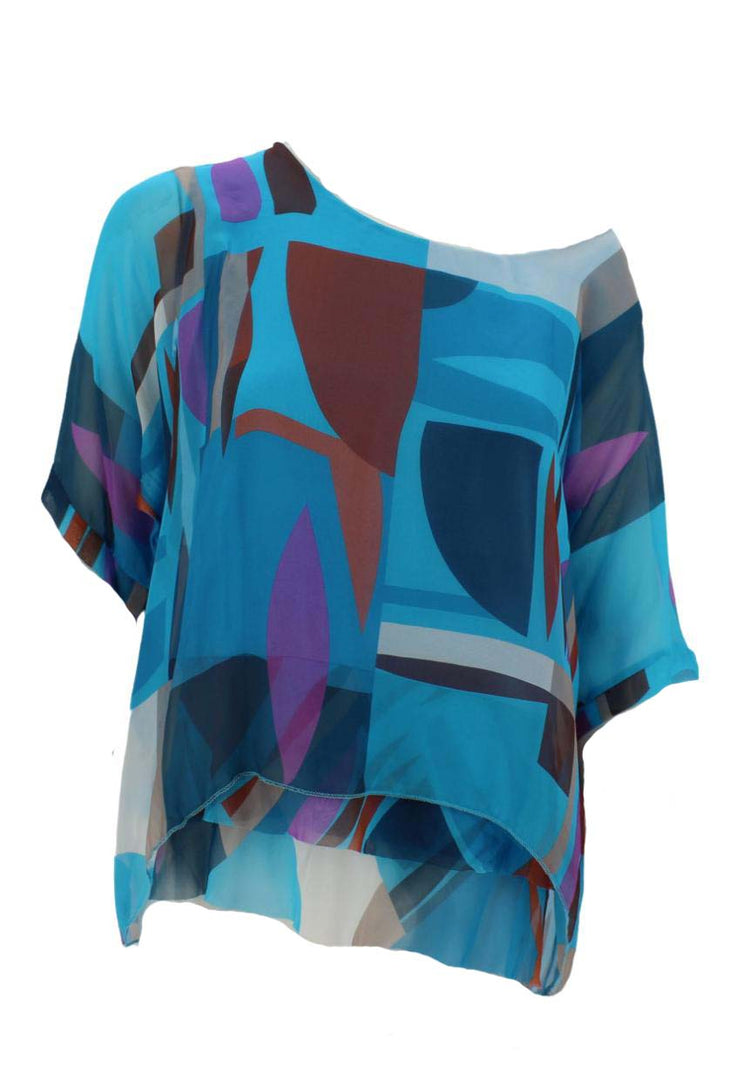 Gigi Moda Carmelina Graphic Silk Kaftan