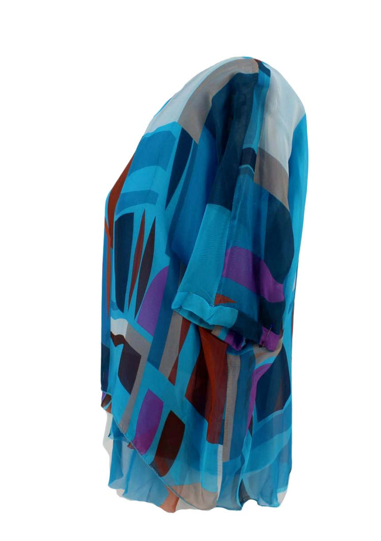 Gigi Moda Carmelina Graphic Silk Kaftan