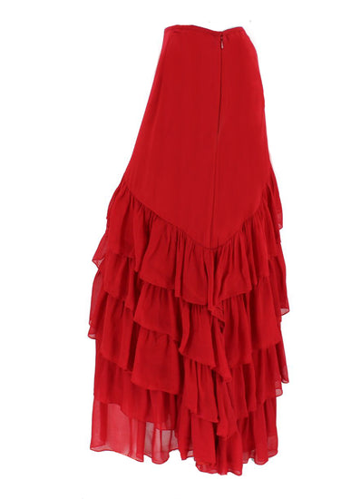 Vintage Collection Asymmetrical Ruffle Skirt