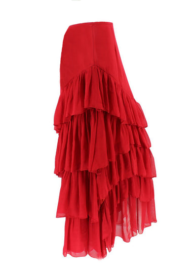 Vintage Collection Asymmetrical Ruffle Skirt