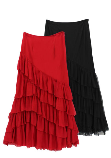 Vintage Collection Asymmetrical Ruffle Skirt