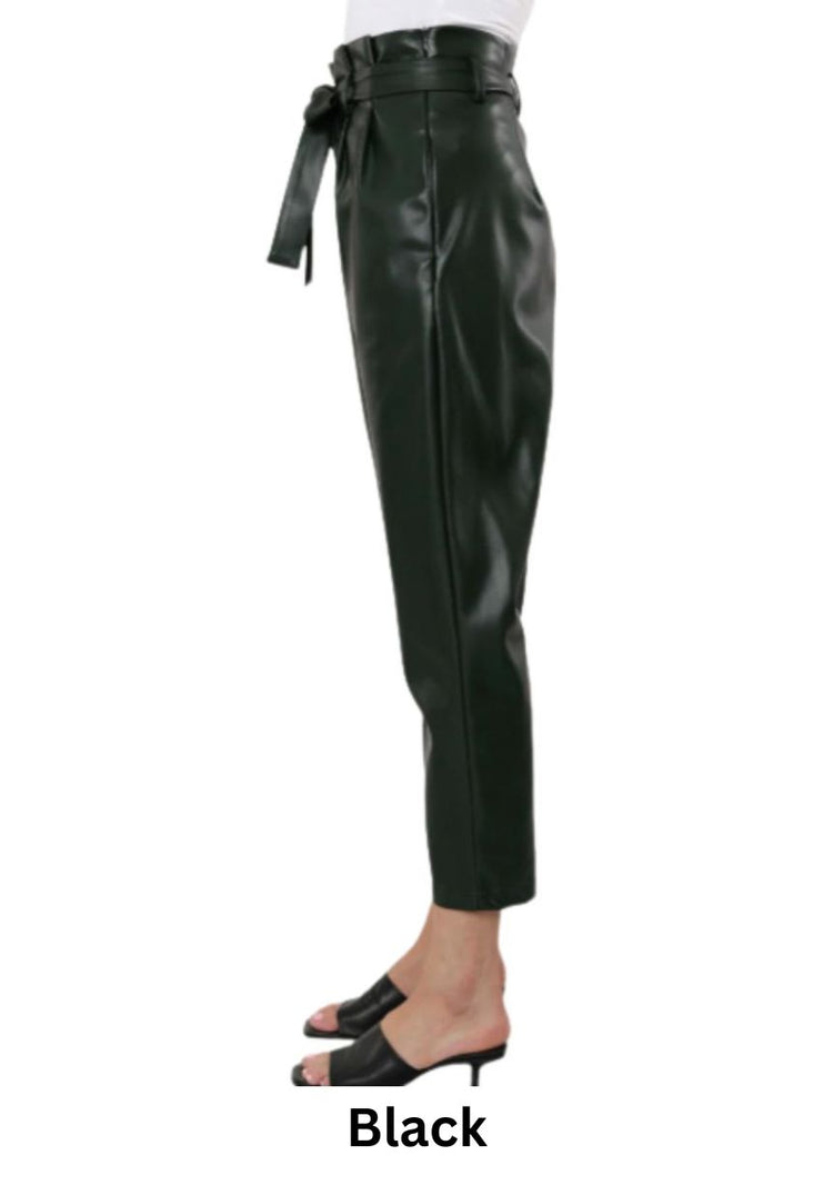 Dolce Cabo Paper Bag Faux Leather Pant