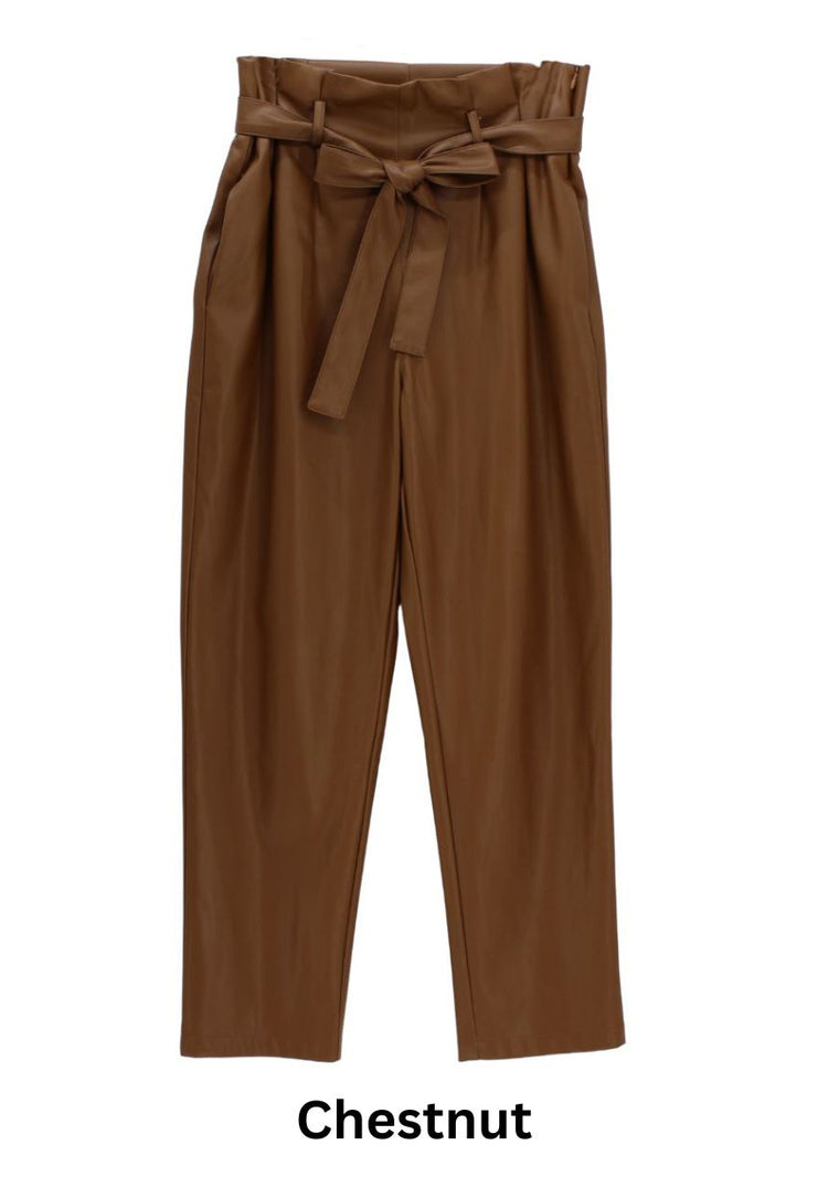 Dolce Cabo Paper Bag Faux Leather Pant