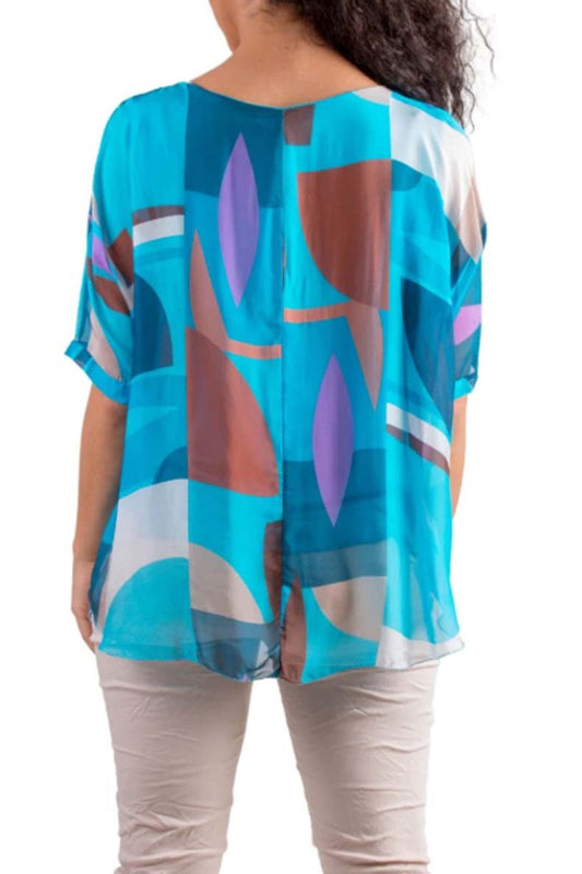 Gigi Moda Carmelina Graphic Silk Kaftan