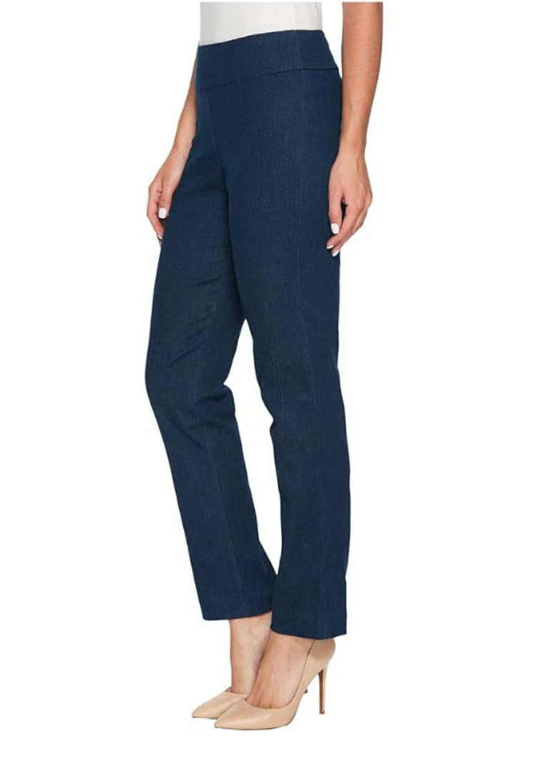 Krazy Larry Blue Denim Pull-On Ankle Pants