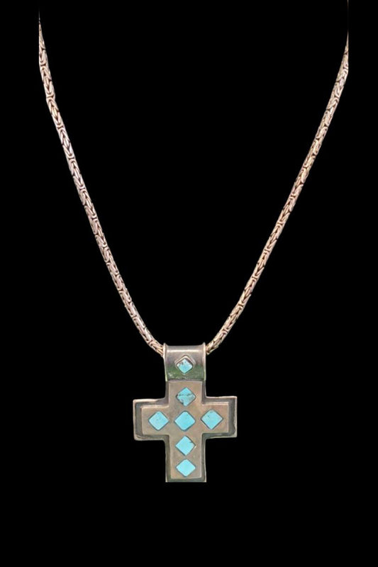 Juan Antonio Cross with Inlaid Turquoise