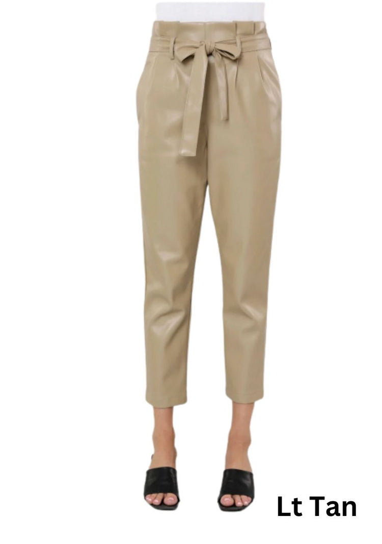 Dolce Cabo Paper Bag Faux Leather Pant