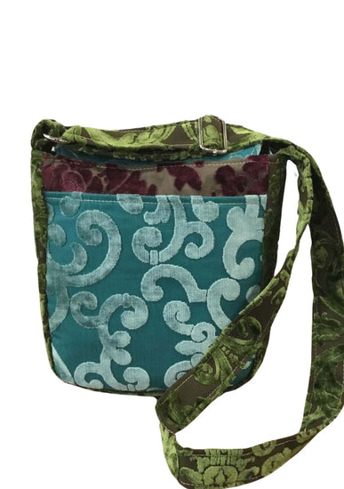 Miss Iris Crossbody in Turquoise and Green