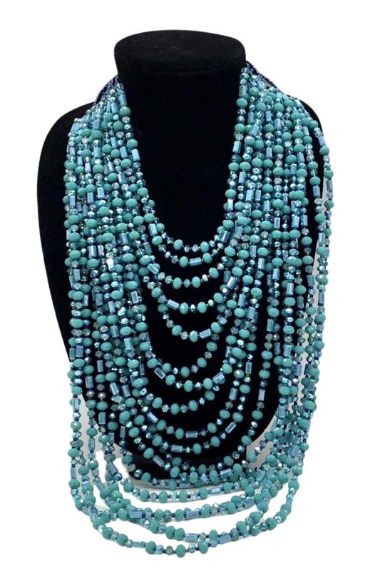Jackie Jones Turquoise 17 Strand Necklace