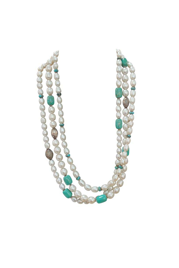 Paige Wallace Three Strand Pearl Necklace