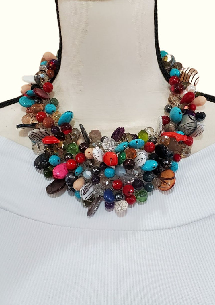  Jackie Jones Multicolor Collar Necklace 