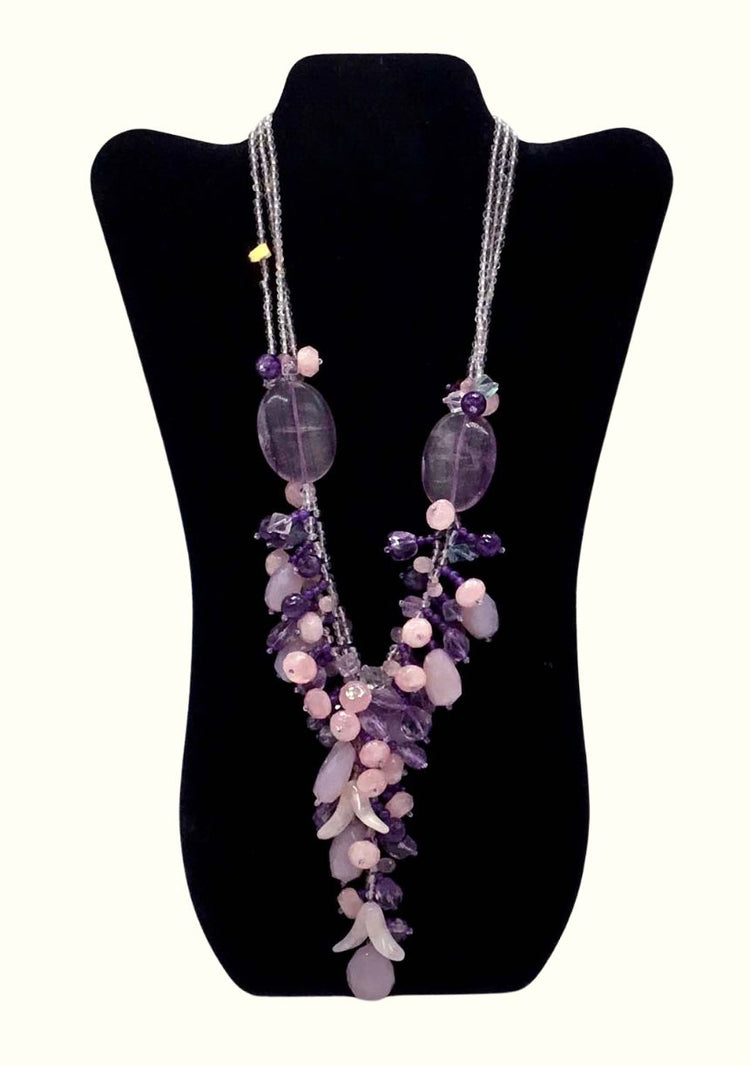 Jackie Jones Amethyst Petal Necklace