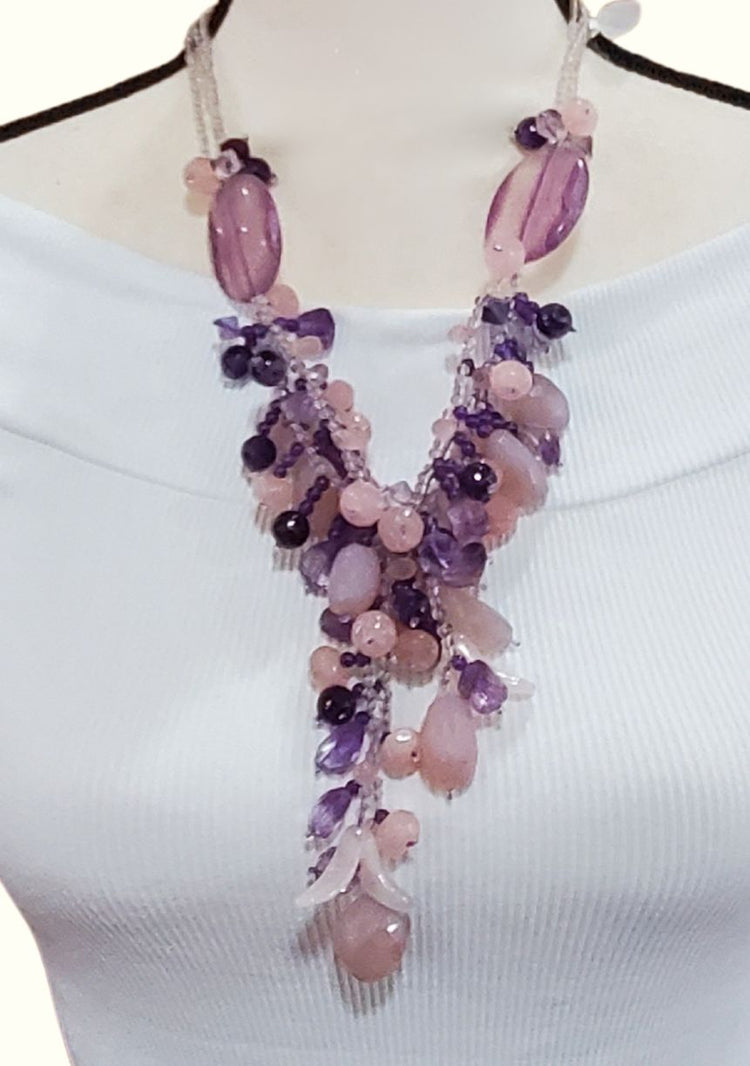 Jackie Jones Amethyst Petal Necklace