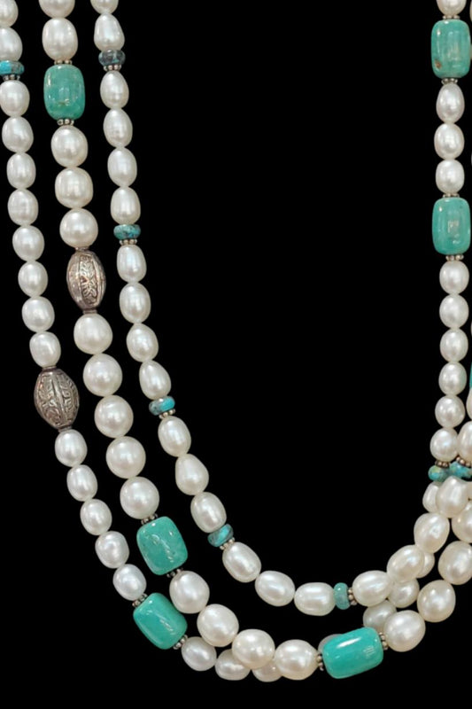 Paige Wallace Three Strand Pearl Necklace