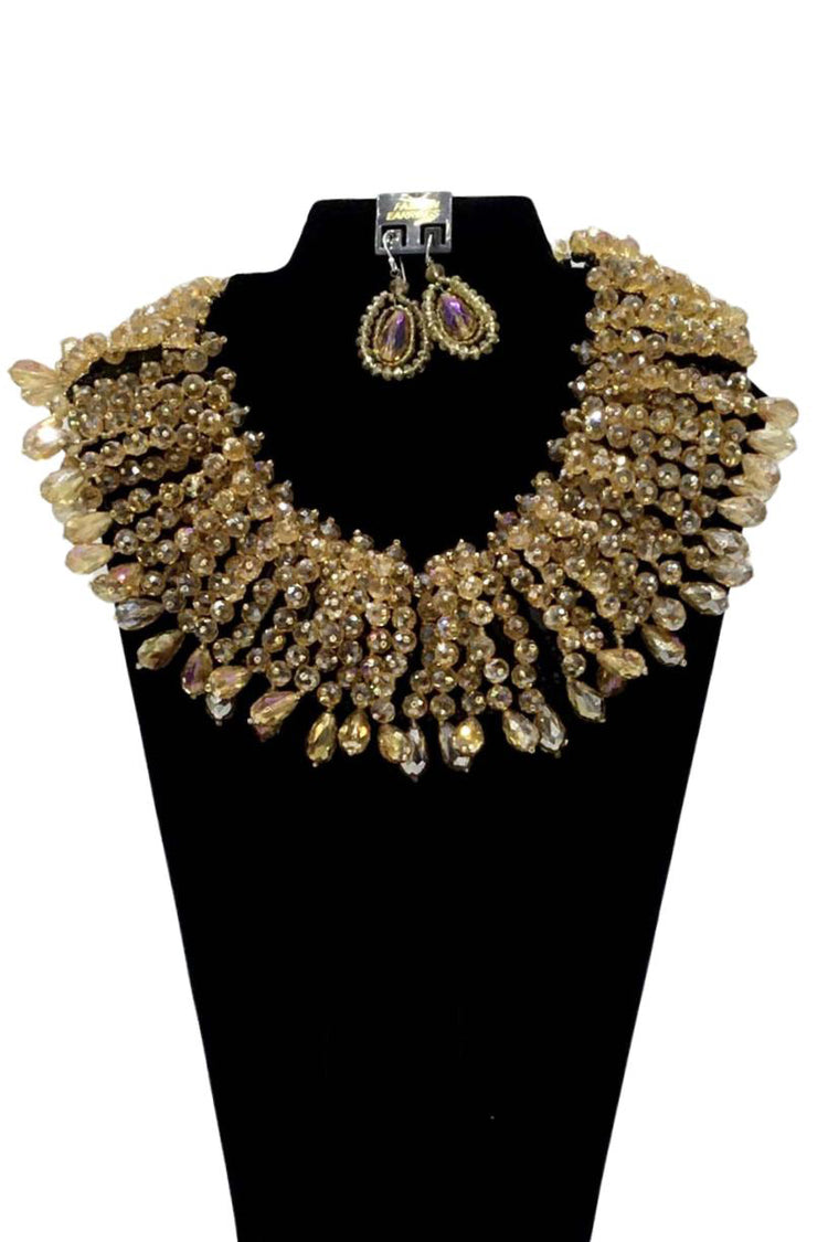 Jackie Jones Golden Collar Necklace Set