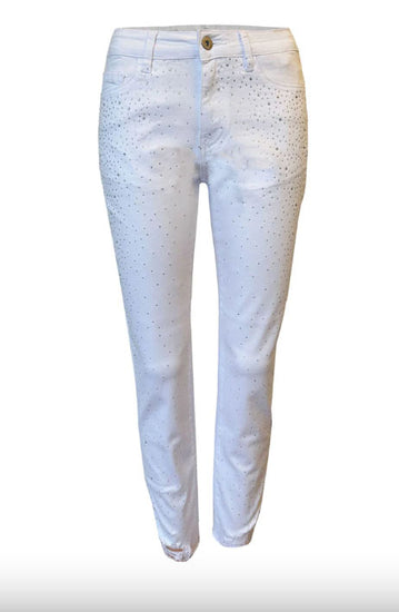 Ethyl Waterfall Bling White Denim Jeans