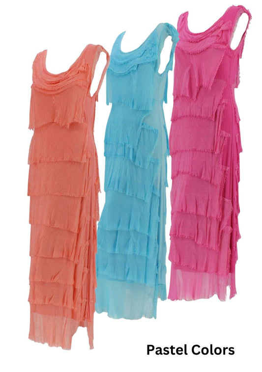 Gigi Moda Maxi Dress in Pastel Colors