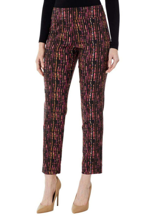 Krazy Larry Pink Shadow Pull On Ankle Pant