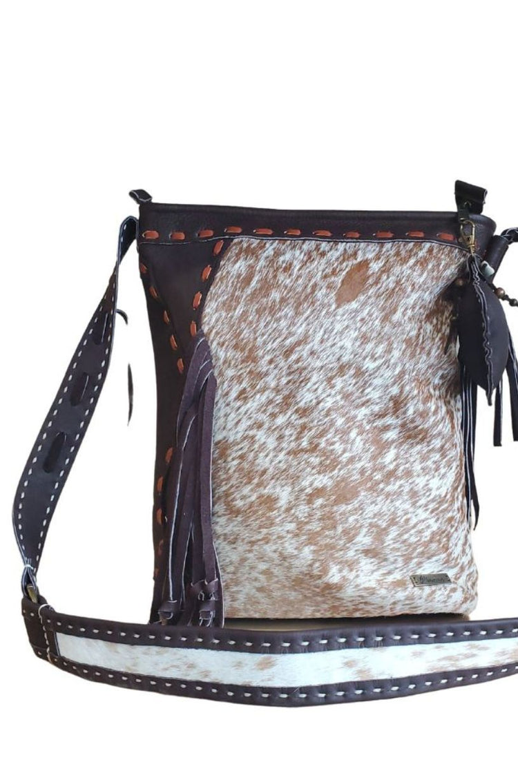 Pranee Cheyenne Brown Leather Bucket Bag