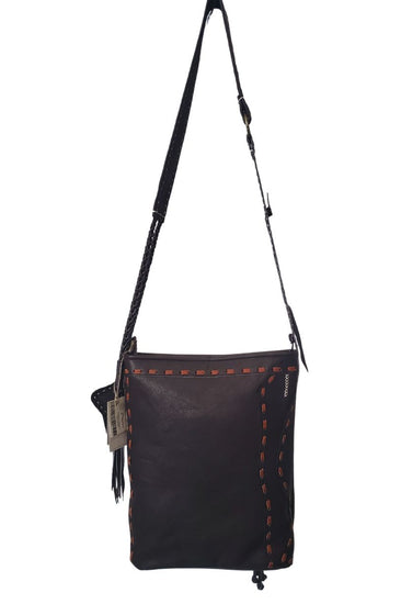  Pranee Cheyenne Brown Leather Bucket Bag