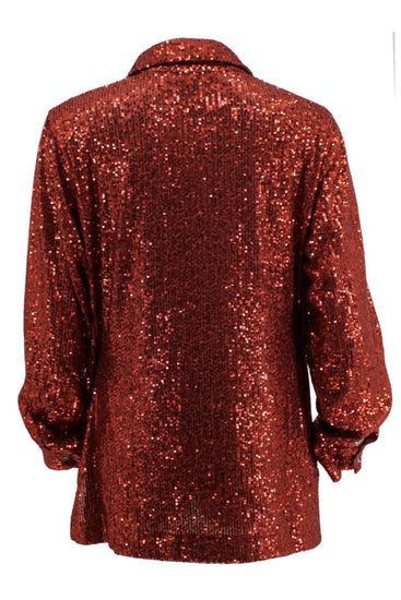 WAY Red Sequin Blouse