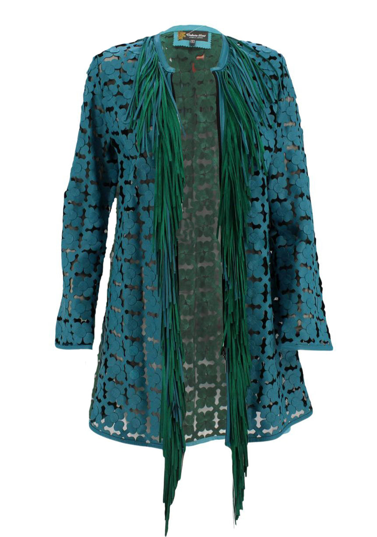 Dakota West Daisy Fringe Mid Length Jacket