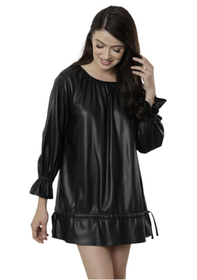  Dolce Cabo Faux Leather Babydoll Dress/Tunic