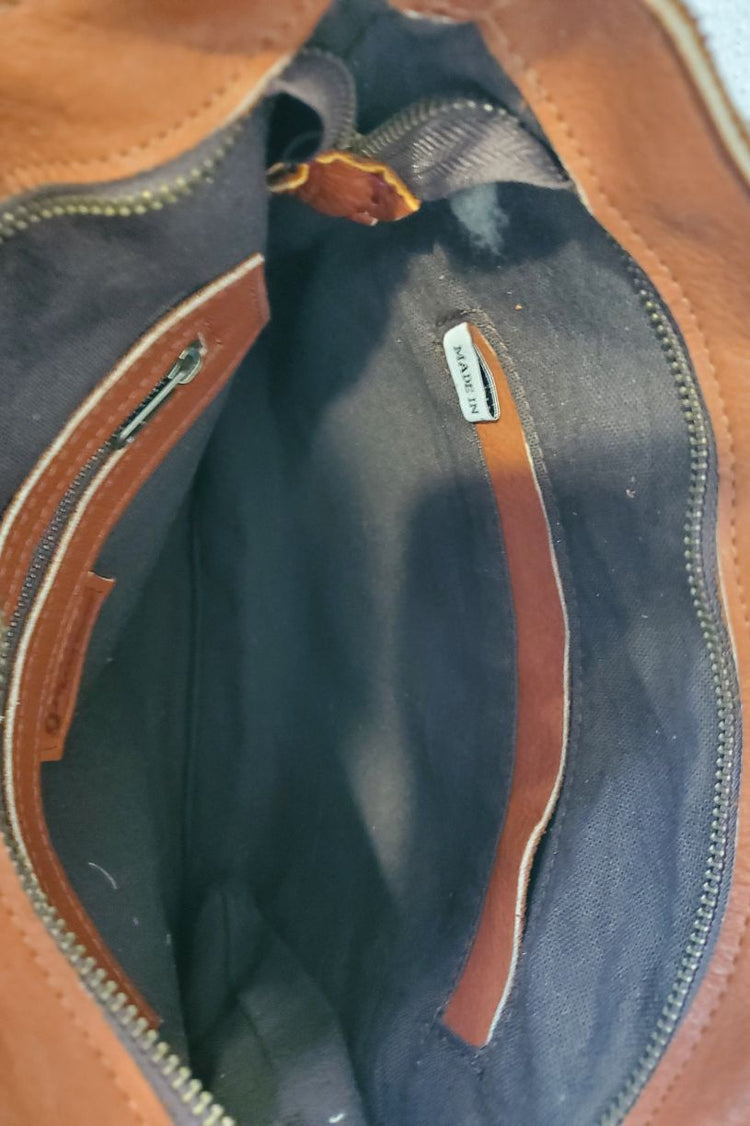 Pranee Serena Shoulder Bag in Rich Whiskey Leather