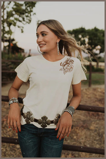 Rodeo Quincy Dawsyn Wide Ride Embroidered Tee