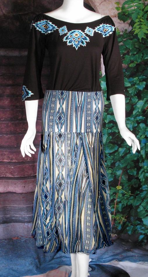 Vintage Collection Peace Pipe Chiffon Skirt-CRR