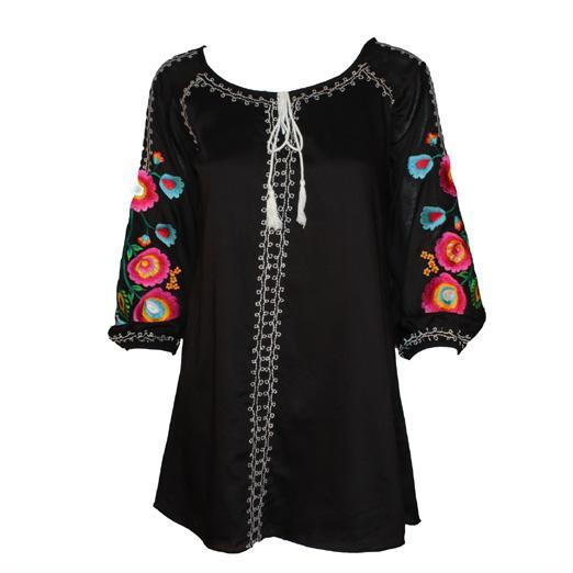 Vintage Collection Black Palm Springs Tunic
