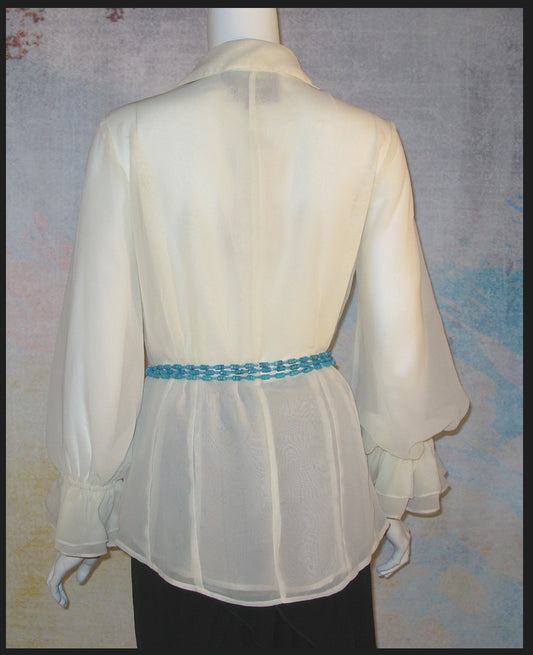 Vintage Collection Ivory Ruffle Blouse-CRR