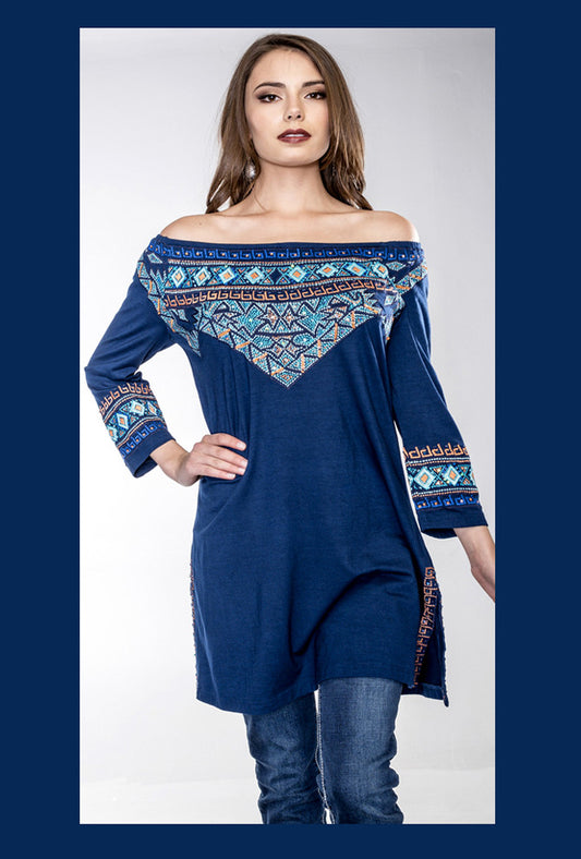 VINTAGE COLLECTION SAPPHIRE TUNIC-CRR