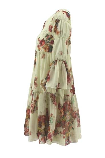 Vintage Collection Flower Bouquet Short Dress