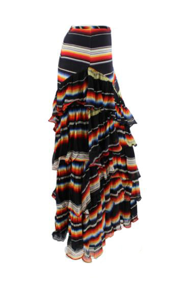 Vintage Collection Sunrise Saltillo Asym Ruffle Skirt