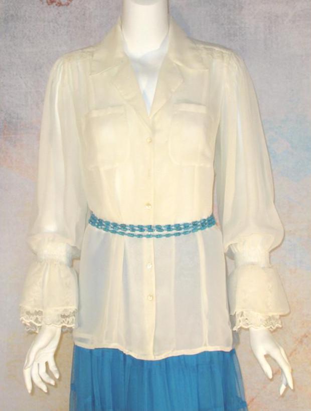 Vintage Collection Ivory Two Pocket Blouse-CRR
